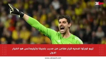 تيبو كورتوا ضحية قرار مفاجئ من مدرب بلجيكا وتيليمانس هو الخيار الأول